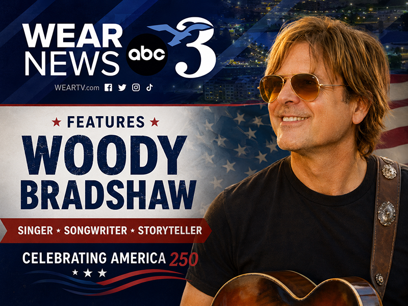 WEAR Channel 3 News Features Gulf Breeze Native Songwriter Woody Bradshaw Celebrating America 250 with New Anthem